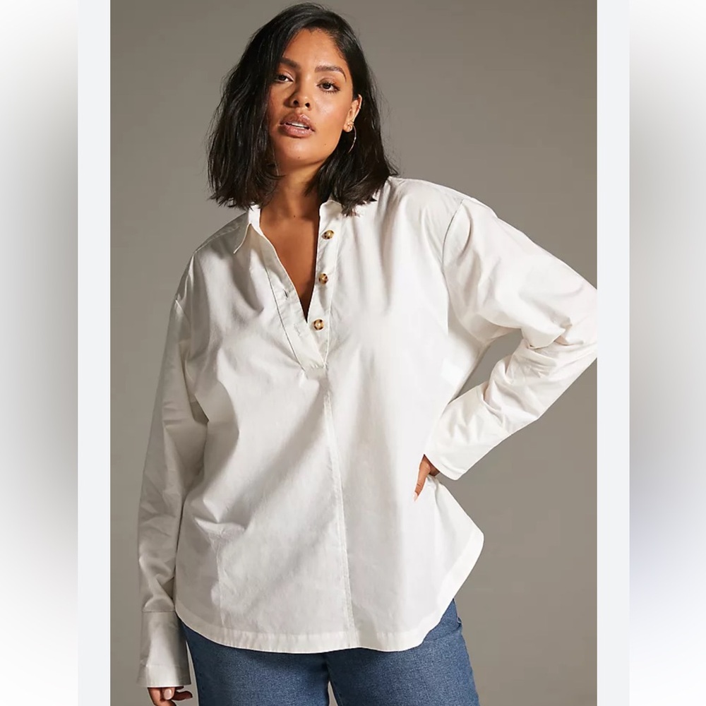 Anthropologie Maeve Henley Popover Shirt